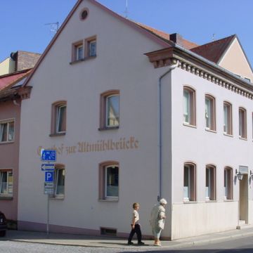 Referenz Fassade Maler Giesa Gunzenhausen Gasthaus Altmuehlbrcke Vorher
